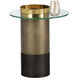Haru 23.5 X 19.5 inch Clear / Gold End Table